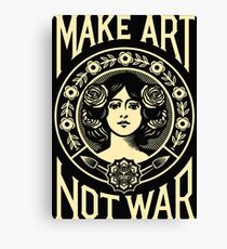 Make Art Not War Slogan Canvas Print