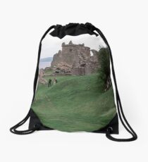 Urquhart Castle grounds Urquhart Bay Loch Ness Scotland 19840910 0004 Drawstring Bag