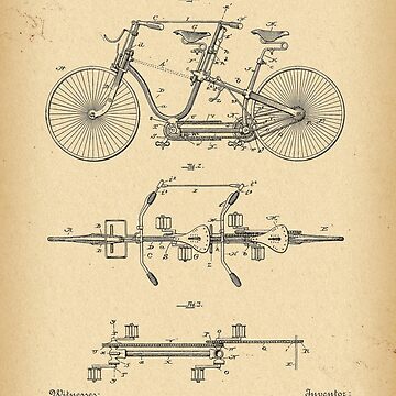 Bicycle Boat  1899 Patent Print