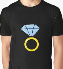 Wedding diamond ring. Briliant icons. Jewelry. Graphic T-Shirt