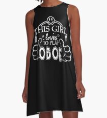 High School Band Girl Oboe College Marching Band A-Line Dress