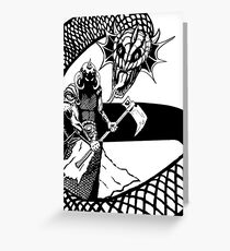 The Dragon's Death Dealer Fantasy Greeting Card