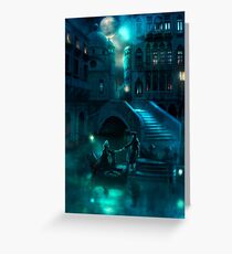 Venice Moon Greeting Card