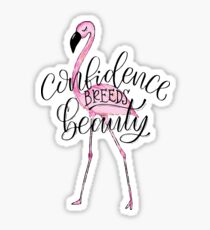 Flamingo: Confidence Breeds Beauty Sticker