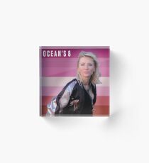 Ocean's 8 - Cate Blanchett, Lou Miller, Sandra Bullock, Sarah Paulson, Helena Bonham Carter, Rihanna, Lesbian, flag Acrylic Block