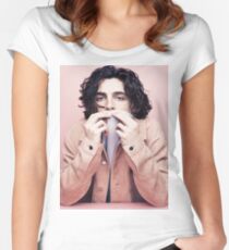 timothee chalamet Women's Fitted Scoop T-Shirt