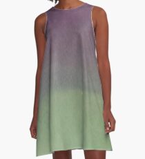 PURPLE GREEN HAZE A-Line Dress