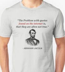 Lustiges Abraham Lincoln Geschichtslehrer Shirt Internet-Zitate Slim Fit T-Shirt
