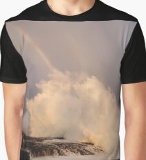Sunset, Big Surf and a Rainbow Graphic T-Shirt