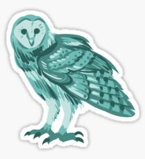 hibou bleu Sticker