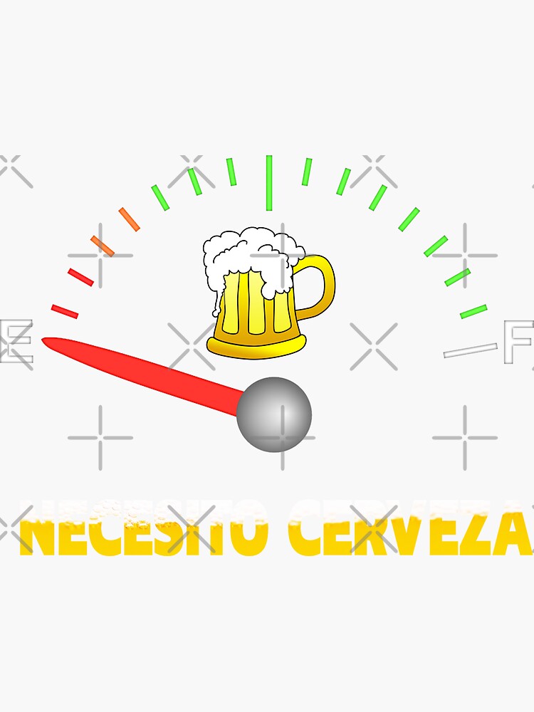 "Necesito Cerveza I need beer in Spanish Shirt" Sticker by Limeva