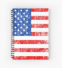 Patriotic American Flag Independence Day Artwork Spiral Notebook