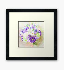 lisianthus purple glory Framed Print