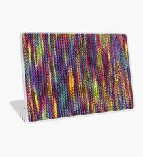 Regenbogen gestricktes Muster Laptop Skin