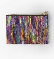 Rainbow Knitted Pattern Studio Pouch