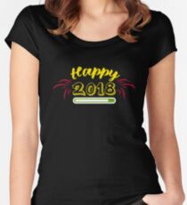 Happy 2018 Women's Fitted Scoop T-Shirt