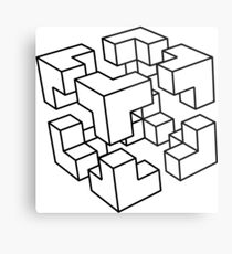 Geek Cube Metal Print