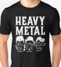 Heavy Metals Funny Wissenschaft Witz Periodensystem Slim Fit T-Shirt
