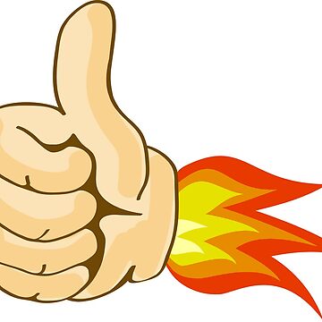 Thumbs Up Okay Cartoon Hand Sign' Sticker