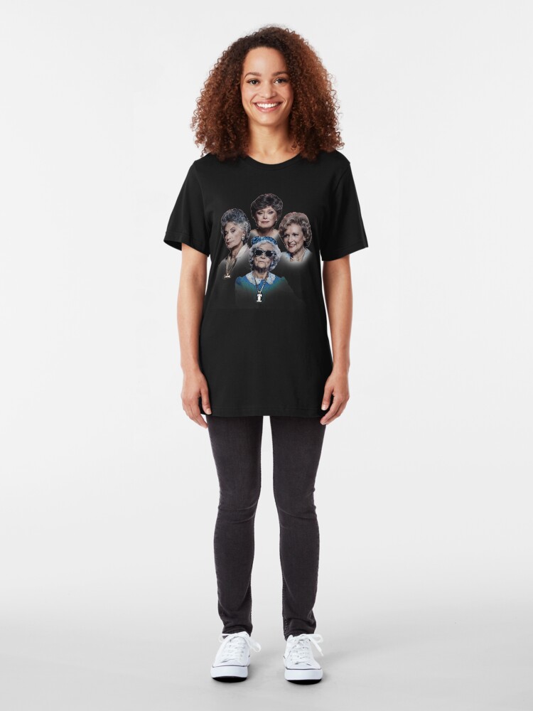Alternate view of Golden Girls Death Row Pose T-Shirt and Gear Slim Fit T-Shirt