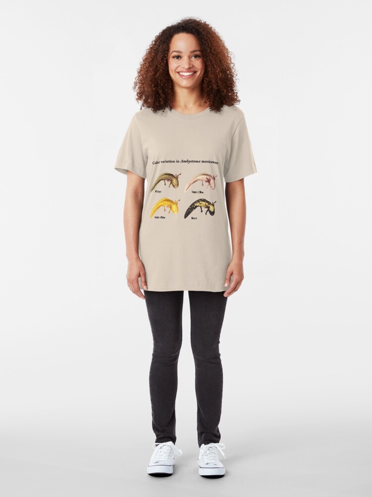 Alternate view of Axolotl Color Variations Slim Fit T-Shirt