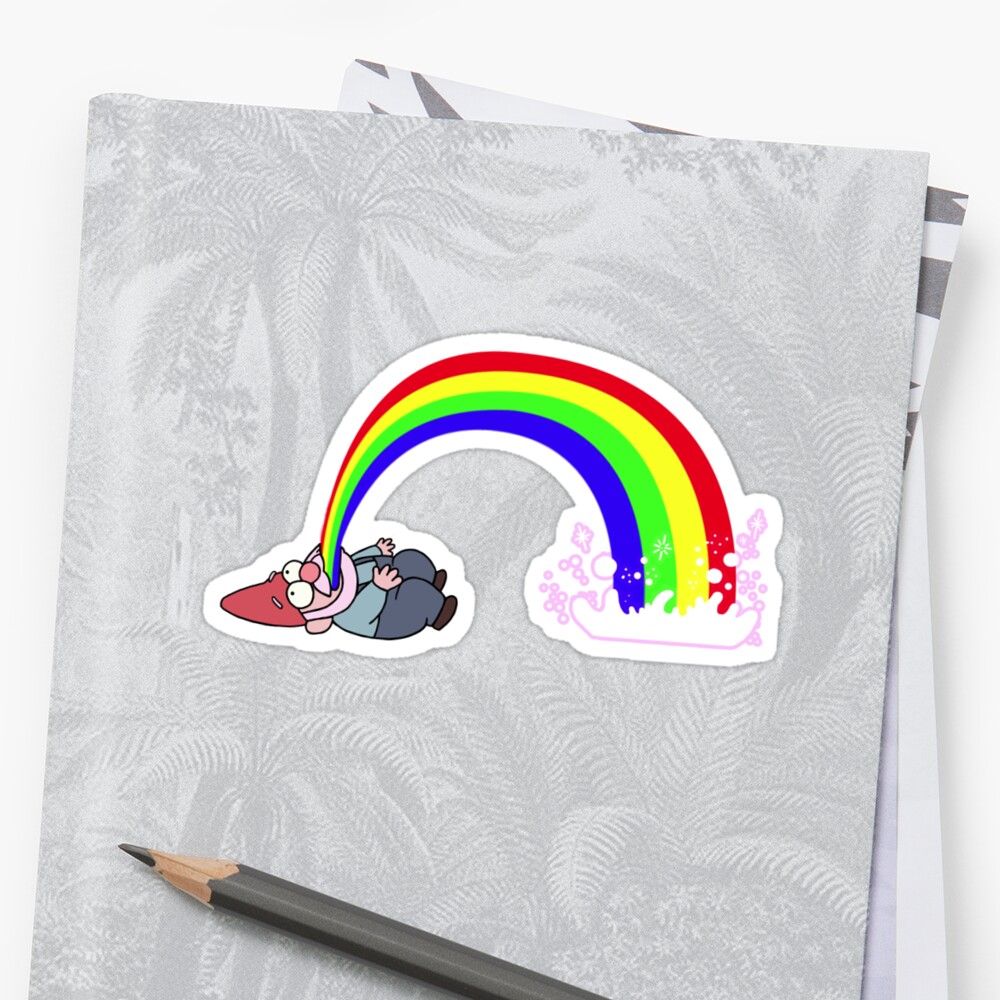 "Gravity Falls Puking Gnome" Stickers by Stephanie O'Gay Garcia | Redbubble