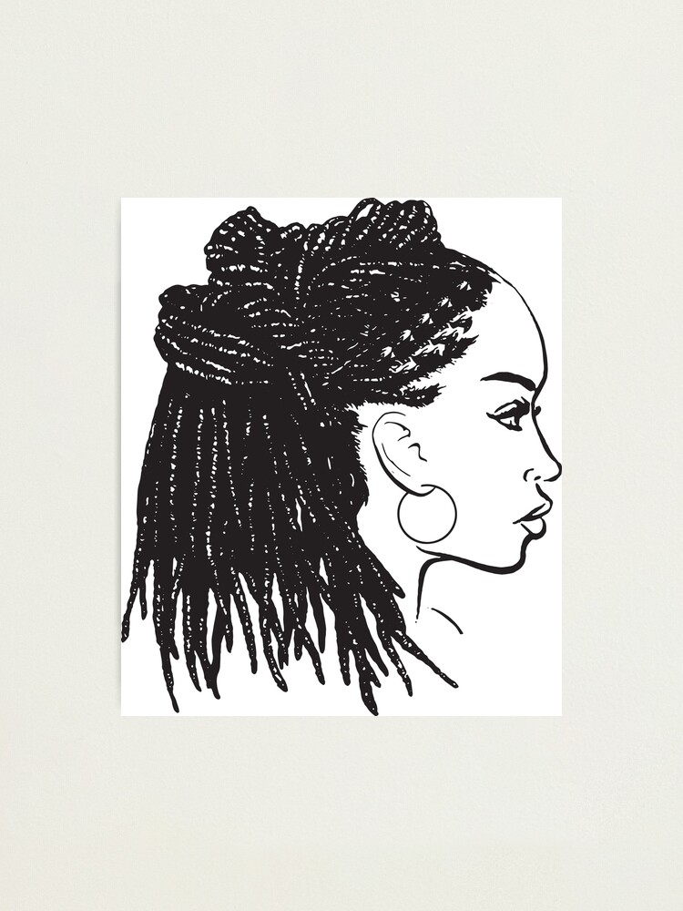 Black Woman Braids Dreads Dreadlocks African American Beauty Salon Photographic Print