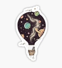 Hot air balloon Art / Space Style Sticker