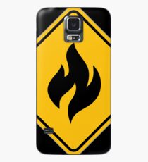 Fire Warning Sign Case/Skin for Samsung Galaxy