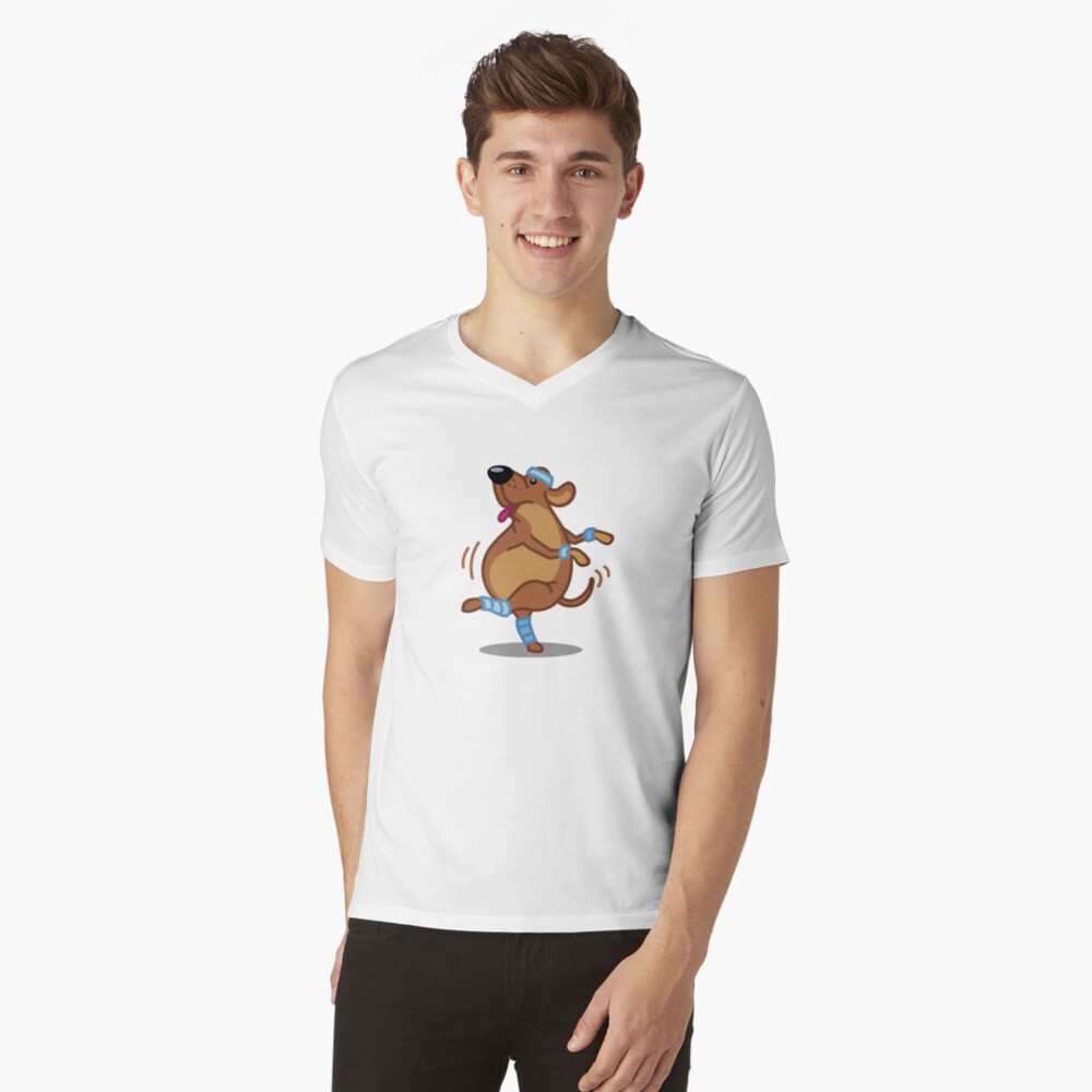 Funny Fitness Instructor Lab Dog Tshirt - Dog Gifts for Labrador Dog Lovers! V-Neck T-Shirt