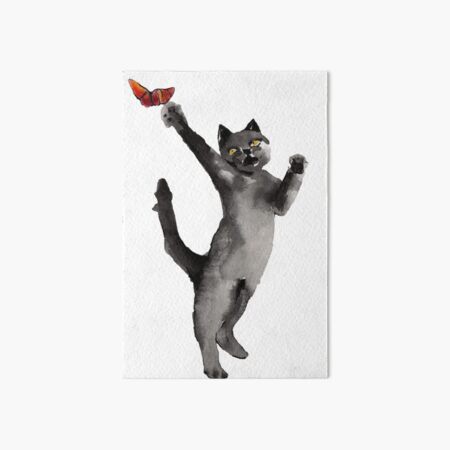 Cats and Butterflies Art Board Print