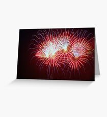 Blue, Red, White Greeting Card