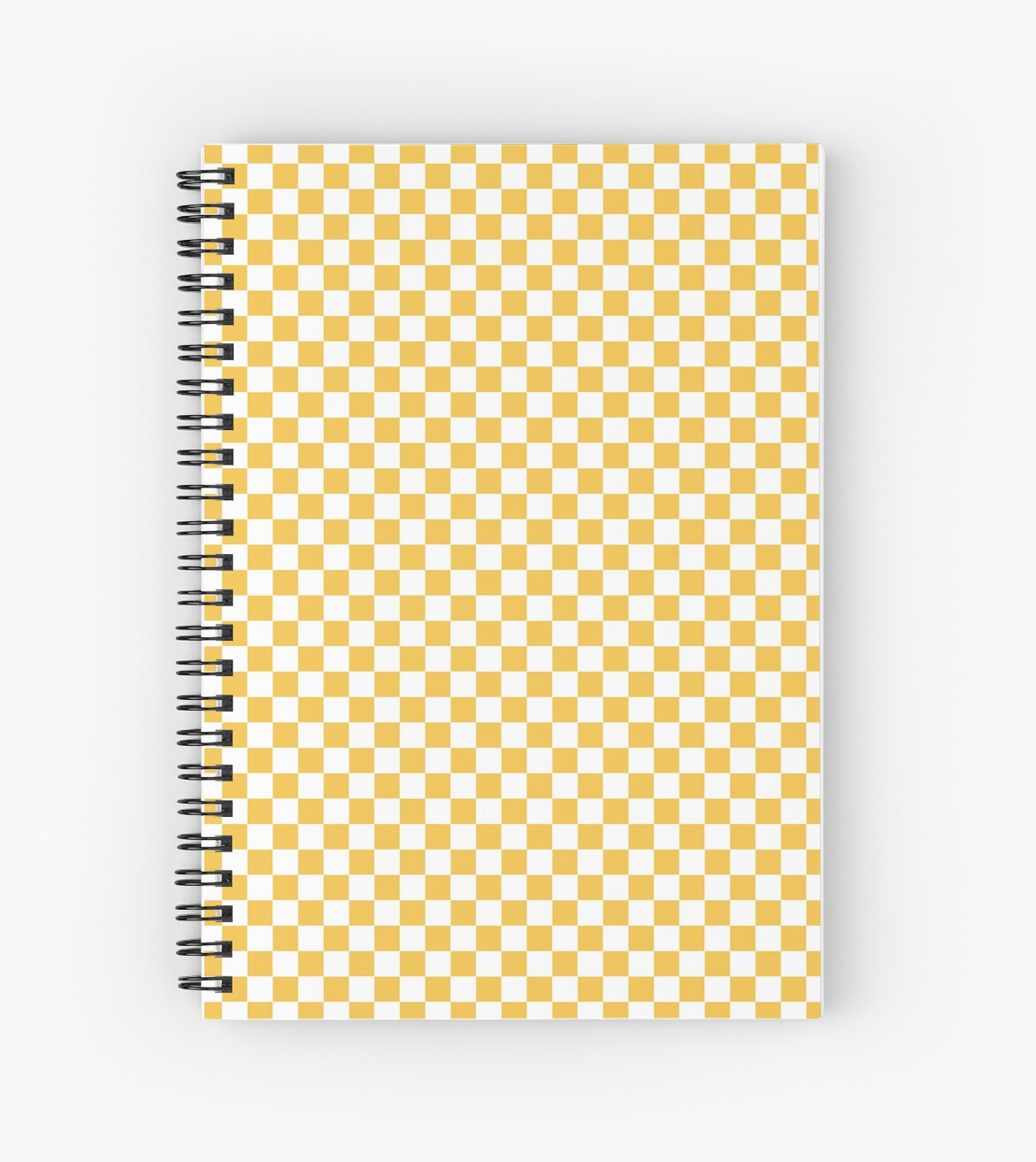 "Yellow Check Mini" Spiral Notebooks by kassiopeiia Redbubble