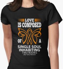 Love is Composed of a Single Soul Inhabiting Two Bodies! Self Injury Awareness Women's Fitted T-Shirt