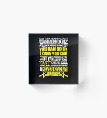 Motivational And Inspiring Quote Spina Bifida Awareness Acrylic Block