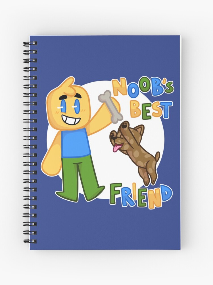 Noobs Best Friend Roblox Noob With Dog Roblox Inspired T Shirt Spiral Notebook - you noob shirt roblox