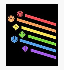 Lámina fotográfica Rainbow Polyhedral Dice Set