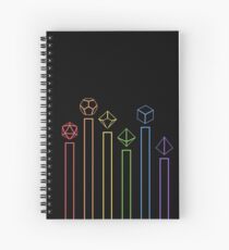 Cuaderno de espiral Rainbow Polyhedral Dice Juego de mesa RPG