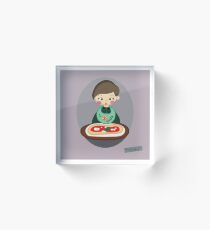 Pizza love Acrylic Block