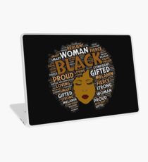Schwarze Frauen-Wörter in der Afro-Kunst Laptop Folie