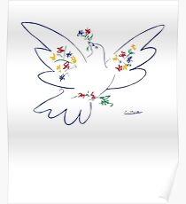 Póster Camiseta de la obra de Pablo Picasso Dove of Peace 1949, reproducción