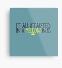 In A Yellow Bug Metal Print