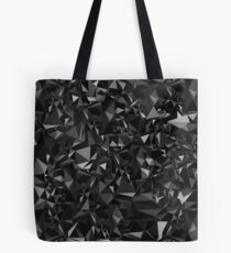 Abstract Polygon Black Low Poly Triangle Art Dark Tote Bag
