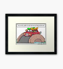 Paddling bridge Framed Print