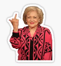 Betty White Mittelfinger Sticker