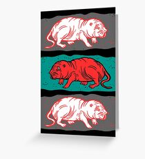 Naked Mole-Rats in red Greeting Card