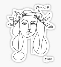 Picasso Kopf einer Frau Sticker