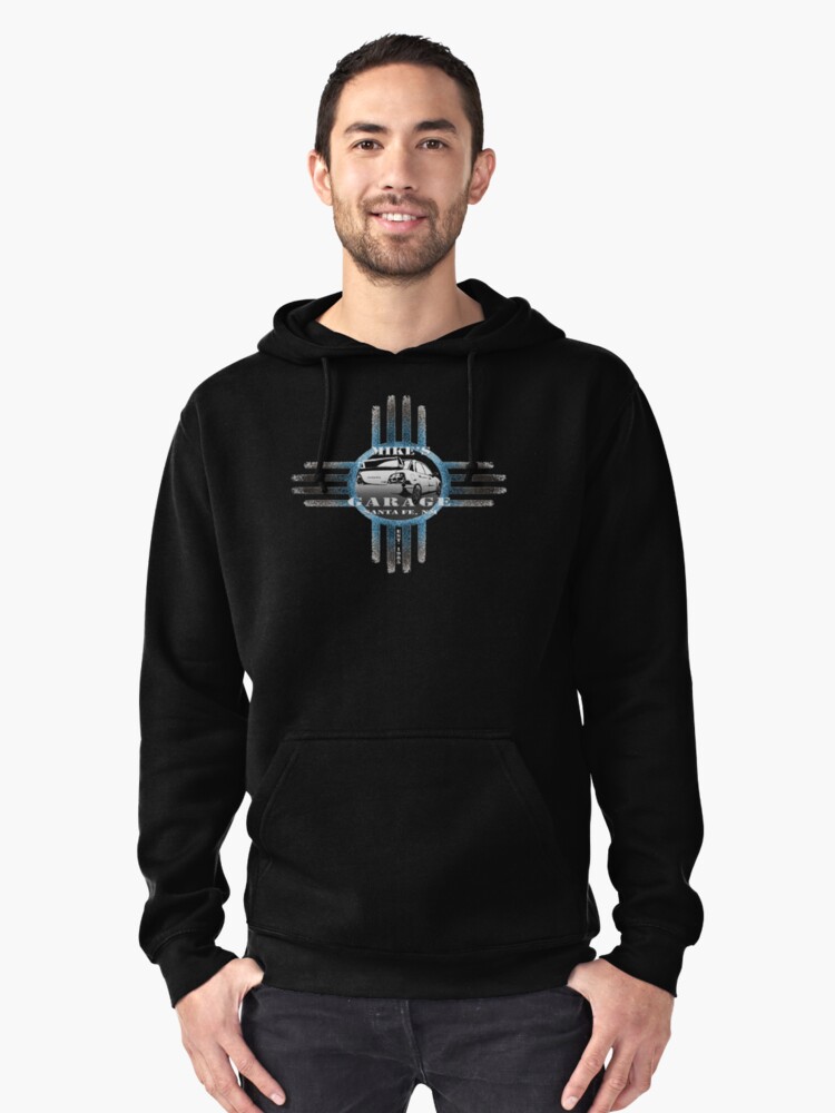 Garage Pulover ára quot mike s garage zia logo blue gradient quot pullover hoodie by Garage Pulover ára quot mike s garage zia logo blue gradient quot pullover hoodie by