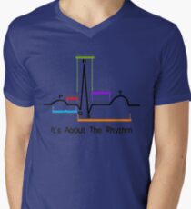 Herz-ST-Segment-Rhythmus T-Shirt mit V-Ausschnitt