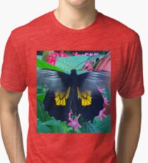 “Fluttering Beauty”, Photo / Digital Painting Tri-blend T-Shirt